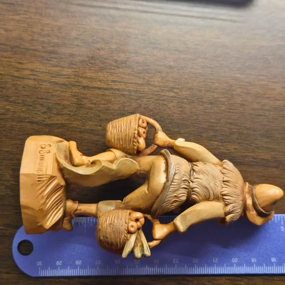 Vintage Fontanini Depose Italy Peasant Market Vendor Figurine Nativity Villager
